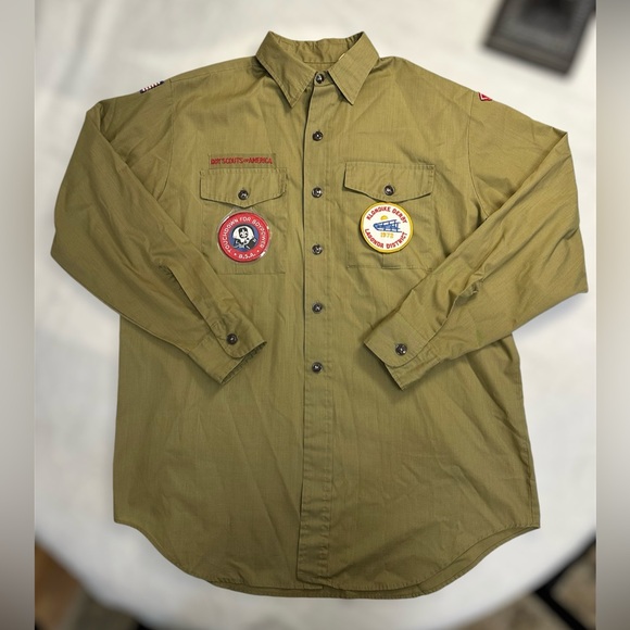 Vintage 1960’s Boy Scout Long Sleeve Uniform - Picture 1 of 8